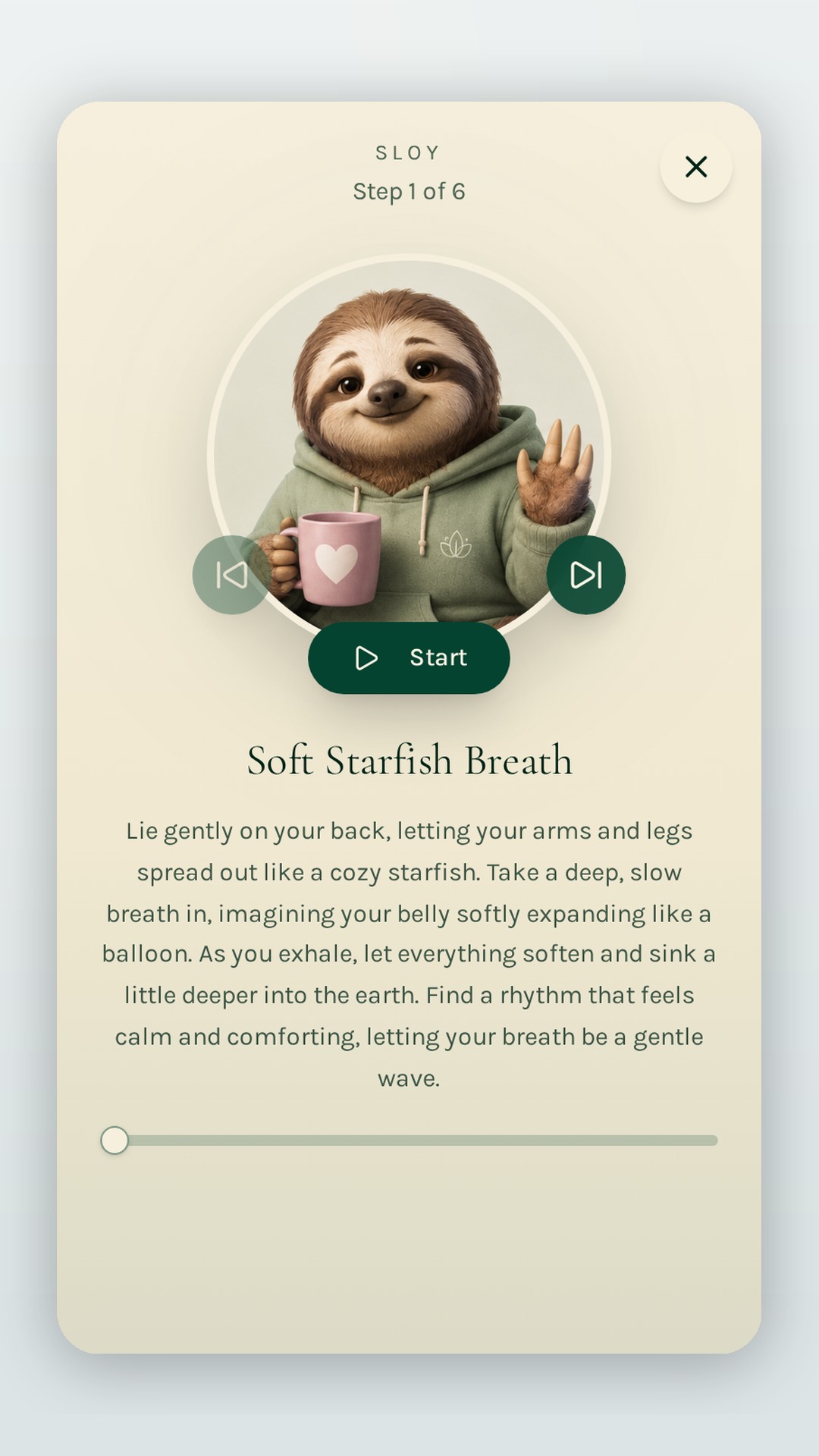 Leia — Daily program screen